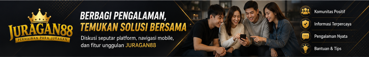Komunitas Online JURAGAN88 tampilan aplikasi mobile responsif